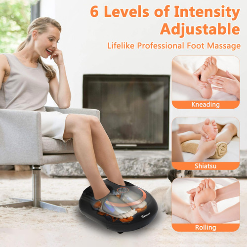 Masajeador De Pies Shiatsu Con Calor Y Control Remoto Color