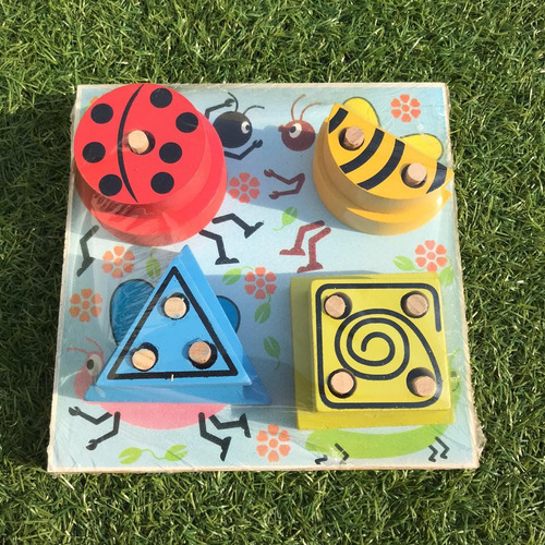 Imagem 5 de 8 de Brinquedo Educativo Jardim Geométrico Infantil Em Madeira