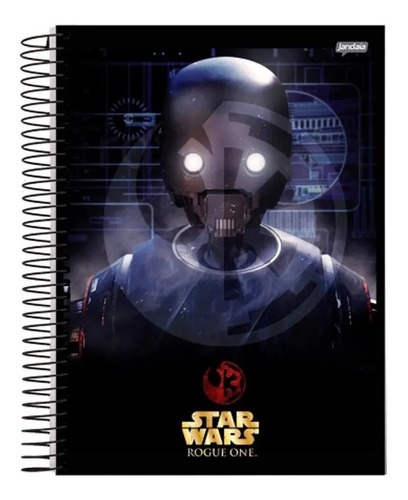 Caderno Espiral Star Wars 10 Matérias 200 Folhas Jandaia Un