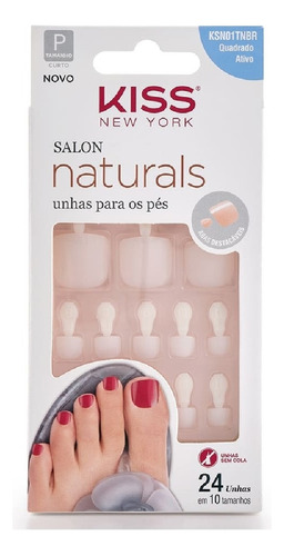 Unhas Postiças Salon Natural Para Os Pés - Kiss New York