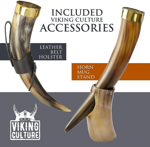 Viking Culture Cuerno Vikingo De Beber Con Abridor De Cervez