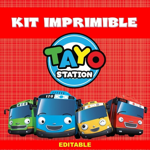 Kit Imprimible Tayo El Pequeño Autobús 100% Editable
