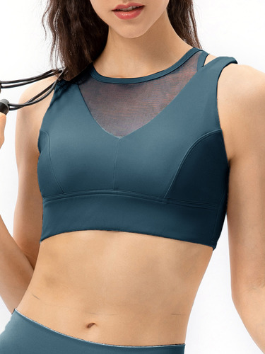 Ropa Interior Para Mujer, Sin Cables, Yoga, Malla Hueca, Jog