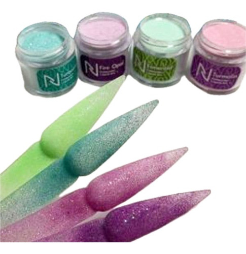 4 Coleccion Polvo Acrilicas Liquid Art 1 Nailux De Mexico