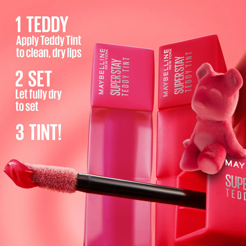 Maybelline Super Stay Teddy Lip Tint, Lápiz Labial Mate