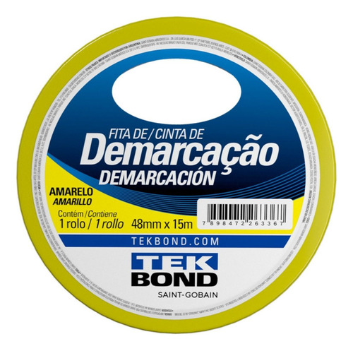 Fita Demarca Solo Amarela 48x15mts - Tekbond