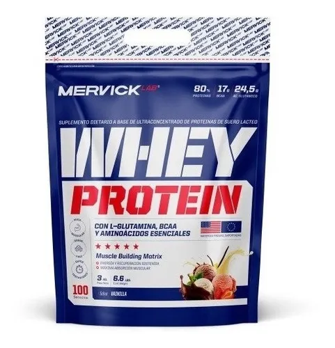 Whey Protein 3 Kg Aminos Glutamina Bcaa Mervick