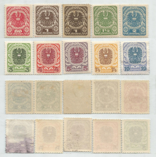 S1313 Áustria 1918 Unificação Com Alemanha 119 Selos