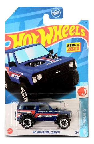 Nissan Patrol Custom Azul Hot Wheels F23 Tarjeta Americana