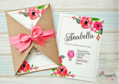 Tarjeta Invitación Para Quince Años (15 Años)