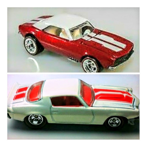 Hot Wheels Antigo 67 Camaro + Camaro Branco Pneus De Borrach