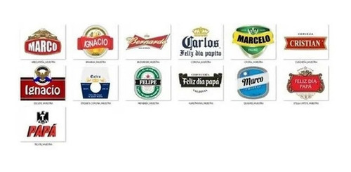 Imagen 9 de 9 de Plantillas Sublimacion Etiquetas Cervezas Día Del Padre Papá