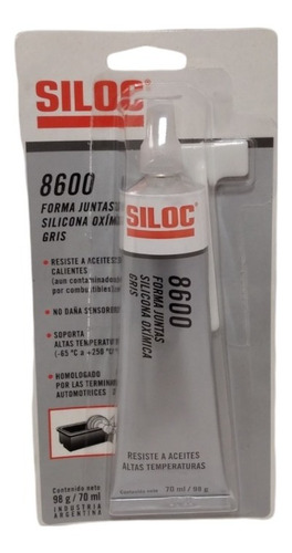 Silicona Oxímica 8600 Forma Juntas Siloc Gris X 98g / 70 Ml