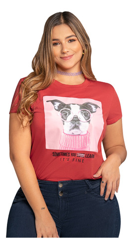 T-shirt Mujer Rojo Atypical 89543