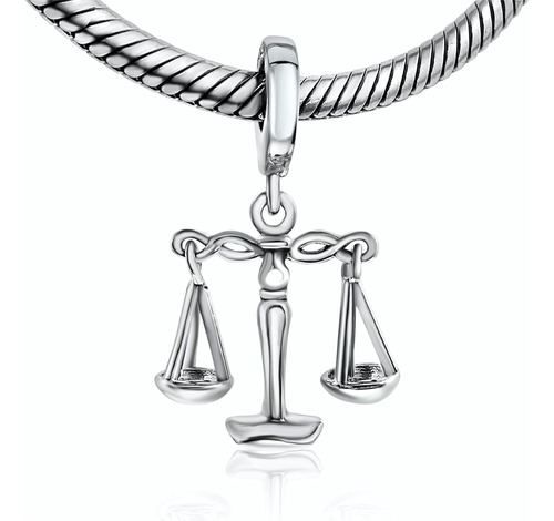 Bolenvi Justice Scale Lawyer Libra Colgante De Plata De Ley 