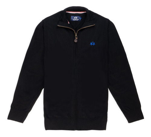 Campera Cashmere Con Cierre La Martina Negro Hombre