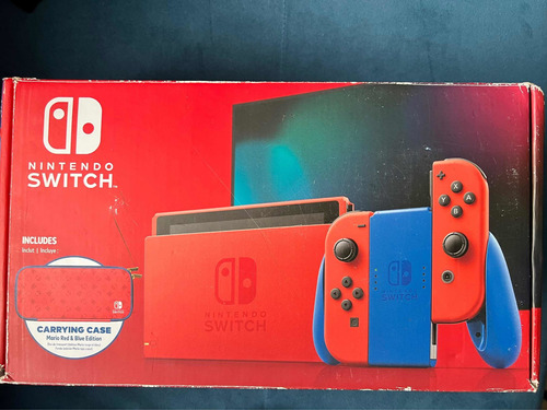 Nintendo Switch Desbloquada Edición Mario Red & Blue