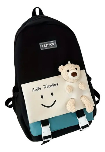 Mochila Con Oso De Peluche Múltiples De Bolsillos