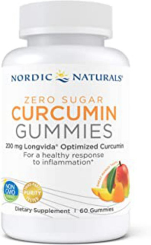 Nordic Naturals Zero Sugar Curcumin Gummies, Mango - 200 Mg