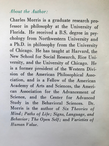 Signification And Significance / Charles Morris / Mit Press (Usado)