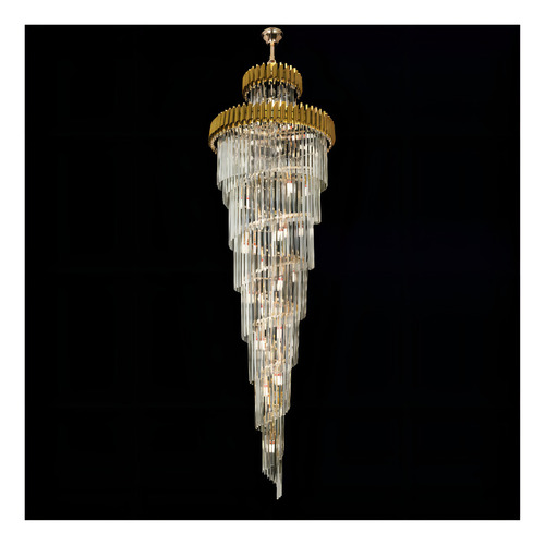 Pendente 80×260cm Metal Dourado E Cristal Dcd06515 Sindora