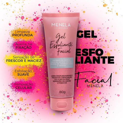Gel Esfoliante Para O Rosto Menela 80ml