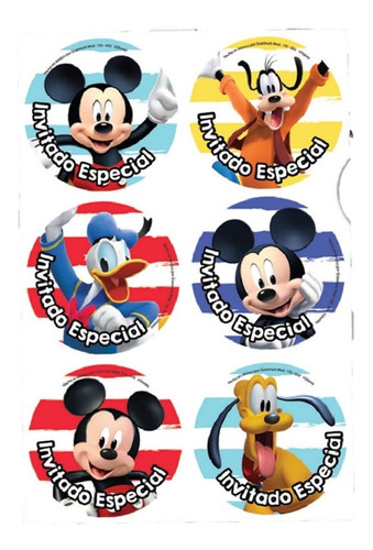 Distintivo Sticker Mickey Fiesta C/24pz 0mic0  