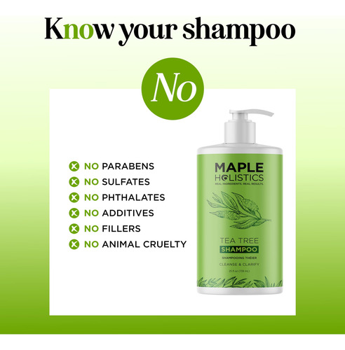 Shampoo Maple Holistics, Óleo De Melaleuca, 750 Ml, Sem Sulf