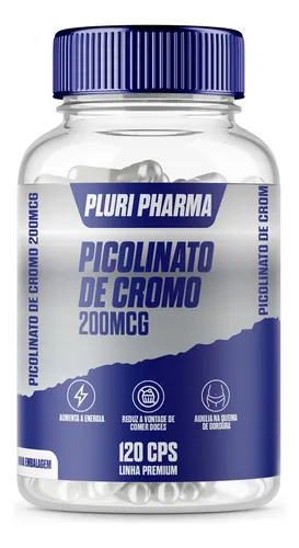 Picolinato De Cromo 200mcg 120 Cápsulas Sabor N/a