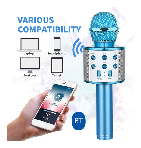 Micrófono Inalámbrico Bluetooth Karaoke Micrófono De Bocina