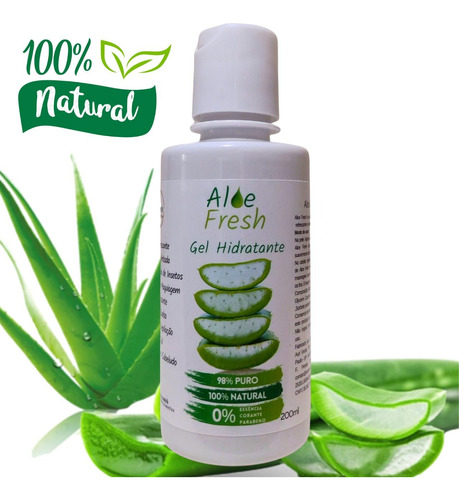 Puro Gel De Aloe Vera 100% Natural E Orgânico 200g (babosa)