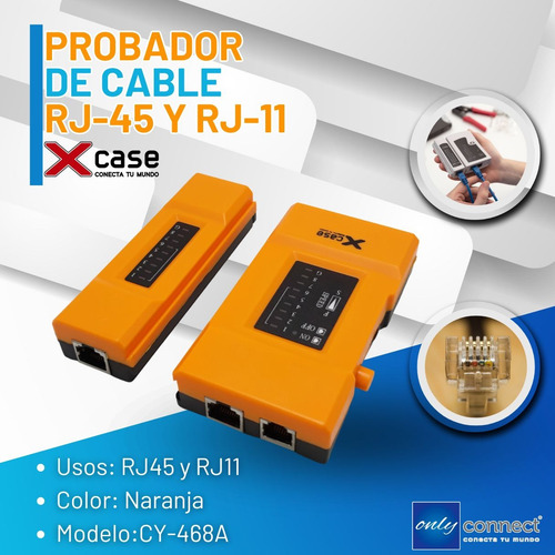Probador De Cable De Red Rj45 Y Rj11 Xcase