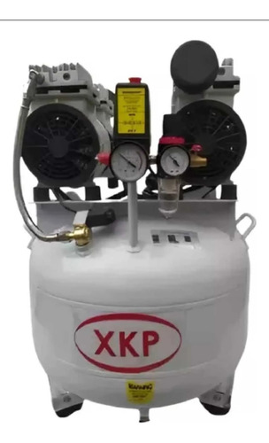Compresor Silencioso De 50litros Libre De Aceite (xkp) Blanco Monofásica