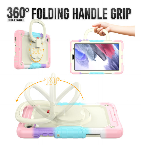 Funda Híbrida Con Función Atril Para Samsung Galaxy Tab A7 Lite 8.7 2021 Sm-t220 Sm-t225 Sm-t225n Sm-t227u Con 360