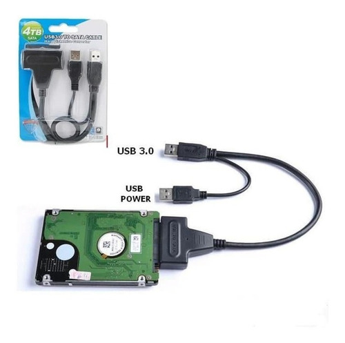 Cable Adaptador Sata A Usb 3.0 Disco Rigido Hdd Ssd 2.5 3.5