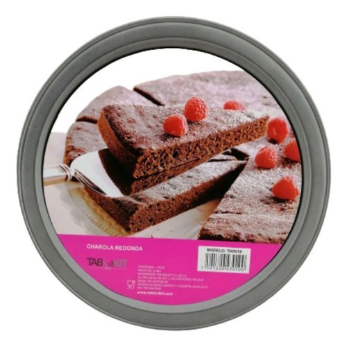 Charola Redonda Postres Reposteria Teflon 26.5 Cm 3 Piezas Color Acero