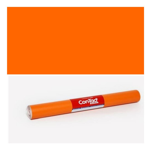 Papel Adesivo Autocolante Fosco Opaco 45cm X 10mts Diversos Cor Laranja