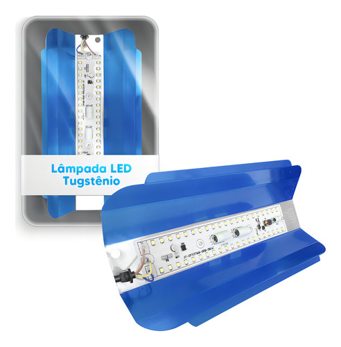 Kit 6 Refletor Led 100w Cor Da Luz Branco Frio 6500k