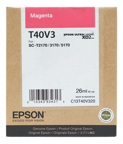  Tinta T40v3 Magenta Para Epson T3170/5170 Plotter