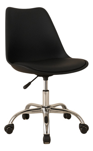 Silla Eames De Oficina 1 Pzs Acolchada Hogarden Negro