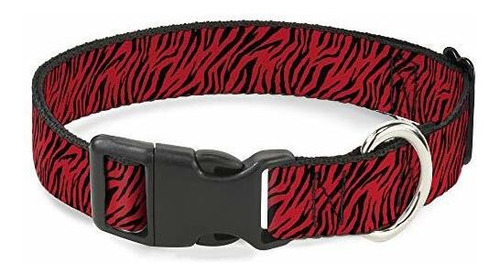 Cuello De Gato Con Hebilla Breakaway Zebra 2 Rojo 8 A 12 Pul