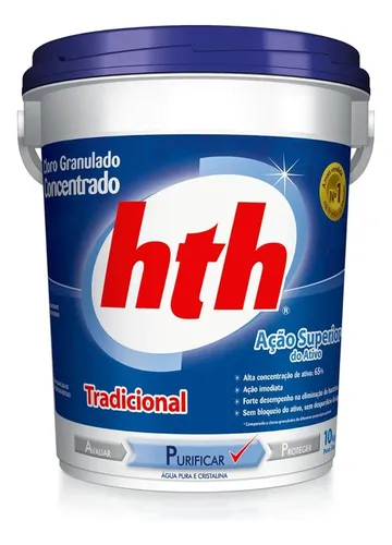 Cloro Granulado Hipoclorito Tradicional - 10 Kg - Hth