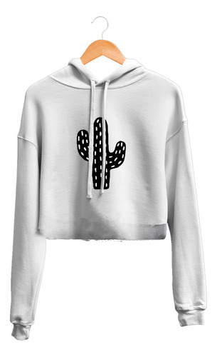 Hoodie Crop Top Cactus Desierto