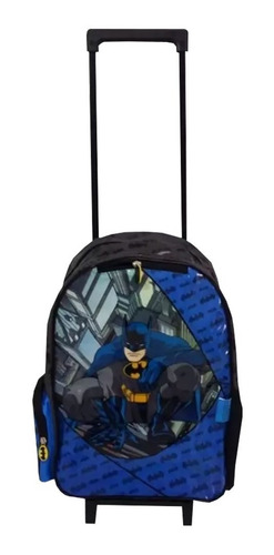 Mochila Carrito Batman Escolar Con Capa Niño Niña Mvd Sport