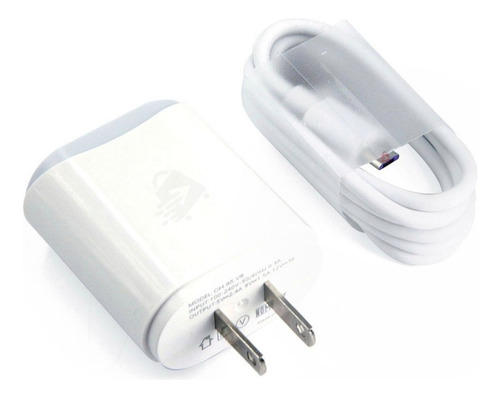 Cargador Celular Micro Usb Carga Rapida Qc 3.0 con Cable 12w Color Blanco JustClick Char V8 41