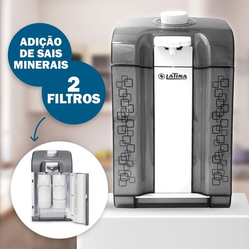 Purificador De Água Latina Pn555 Fume Escuro