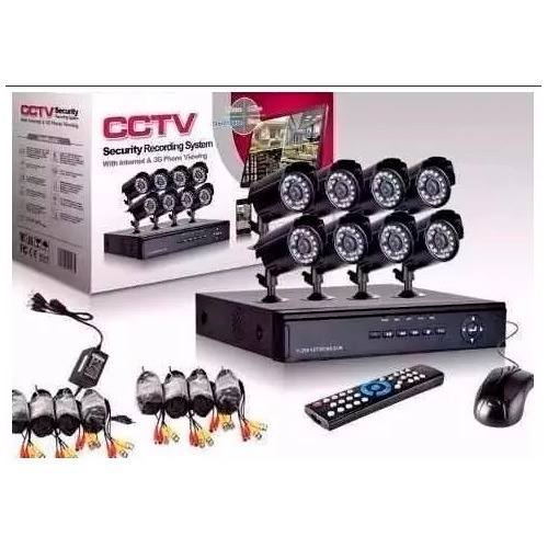 Kit 8 Camaras Seguridad Cctv Dvr Int/ext Infr Celu Full Hd