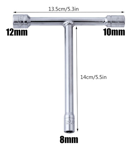 Llave De Tubo De 3 VĂas, Llave De Tubo Hexagonal, Llave Con