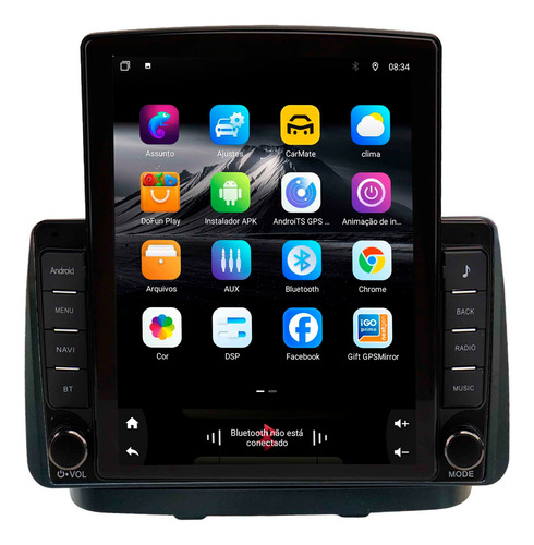 Multimídia Tesla Soaudio S8 Line Doblô 02/21 Octacore 4+64gb