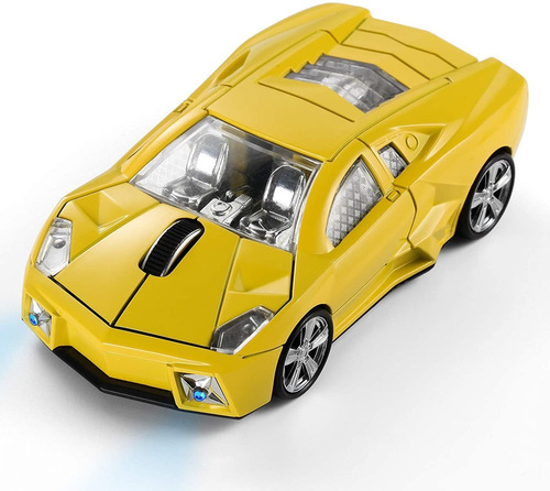 Mouse Bklnog, Diseno De Automovil/1600 Dpi/amarillo